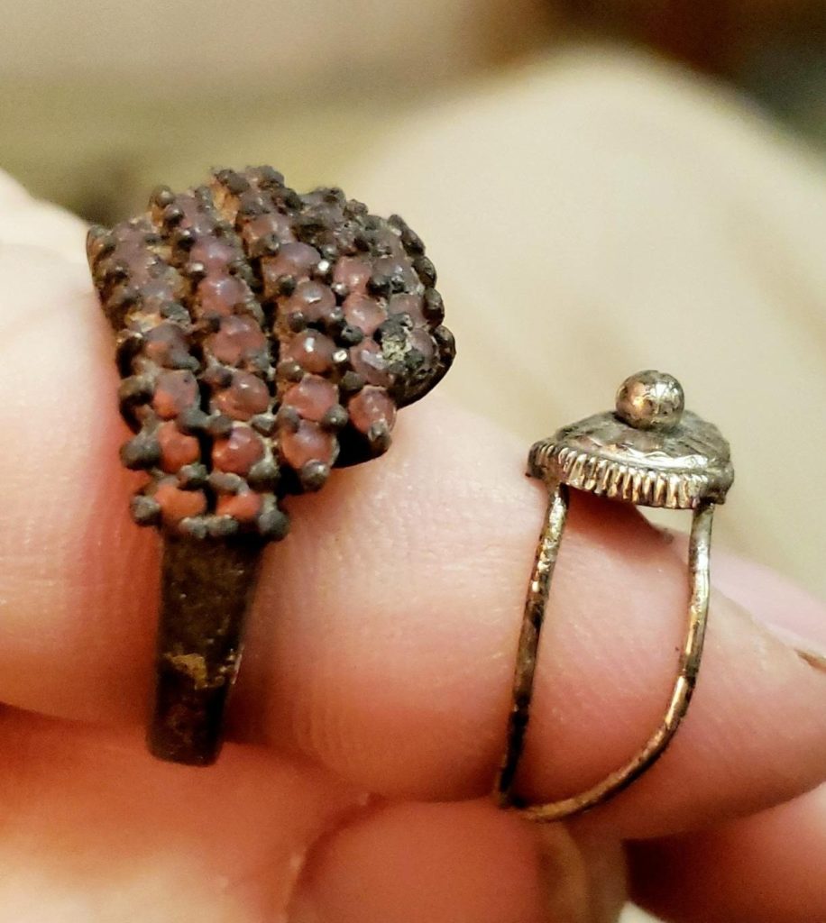 The first 2 rings found on the property